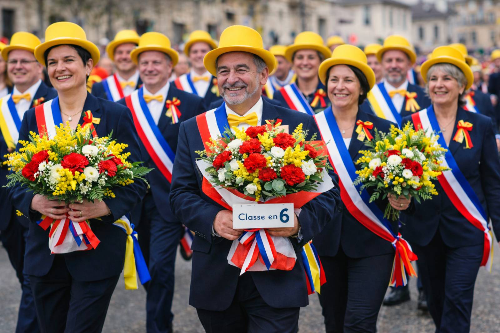 Bouquet de fleurs spécial fêtes de conscrits dans le Beaujolais