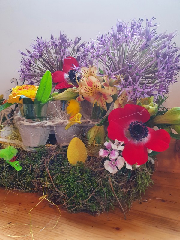 Atelier compositions fleuries dans des boîtes d'œufs- Samedi 18 avril 2026- 40 euros