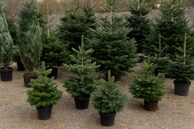 Vente de sapins de Noël dans notre petite pépinière de Arnas