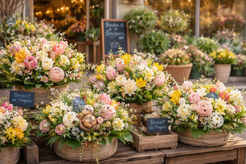 Vente de bouquet de fleurs pour Pâques à Arnas