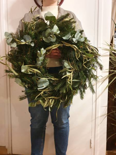 Couronne de Noël à côté de Villefranche-sur-Saône