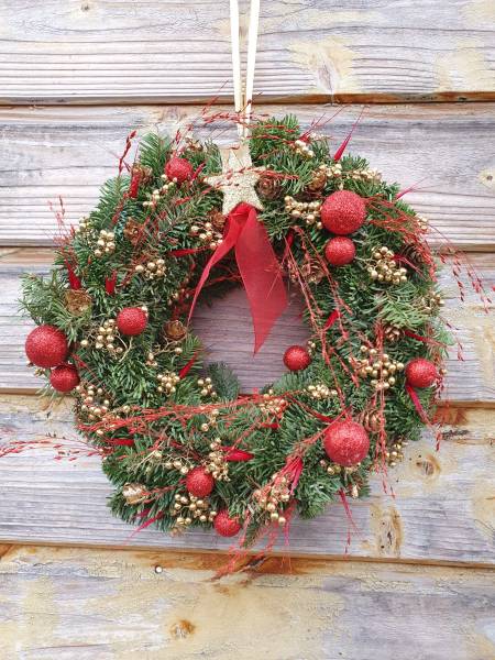 Couronne de Noël à Arnas