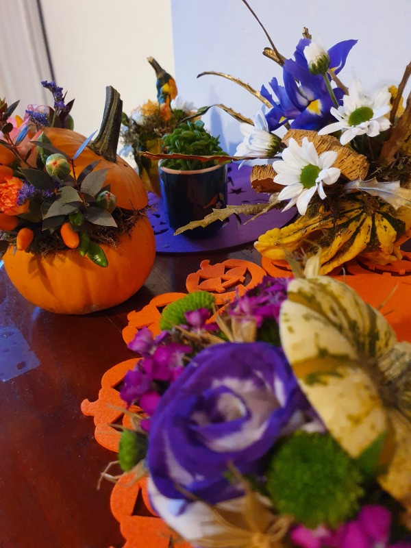 Atelier Composition piquée dans une courge- Samedi 18 octobre 2025- 45 euros